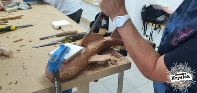 Talla de tiburón en proceso. Carmen.
