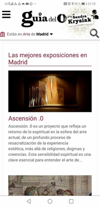 Odnoder. Las mejores expos en Madrid. Ascensión. 2021