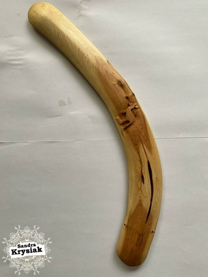 Boomerang. Javier Martínez. Madera de roble.