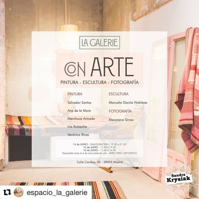 La Galerie. Próxima Exposición mayo 2019. Miguel Arangúren y Sandra Krysiak.