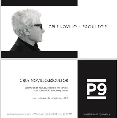 Invitación a la exposición Cruz Novillo, escultor