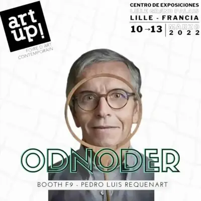 Cartel de Odnoder en la feria Art Up de Lille