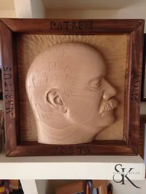 Retrato de perfil enmarcado