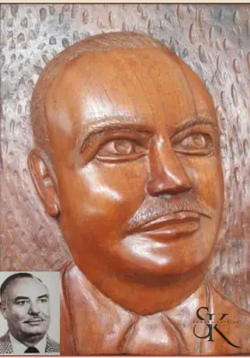 Retrato de un hombre tallado en relieve